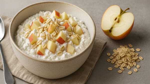 Quark mit Apfel und Haferflocken