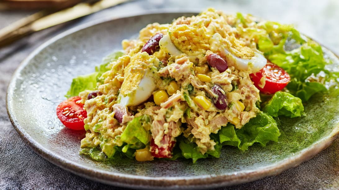 Eiersalat mit Thunfisch (für 2 Portionen)