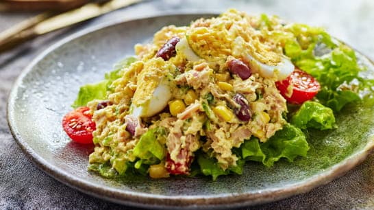 Eiersalat mit Thunfisch (für 2 Portionen)