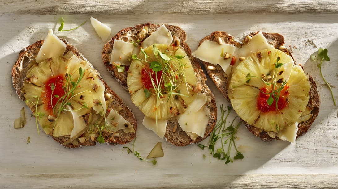 Überbackenes Ananas-Toast