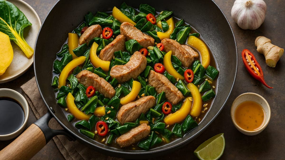 Gemüse & Schweinefilet im Wok