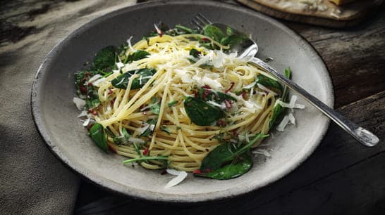 Spaghetti aglio e limone