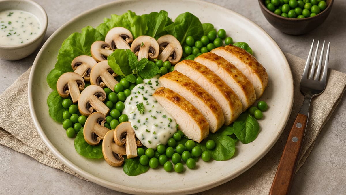 Gemischter Salat mit Hähnchenbrust