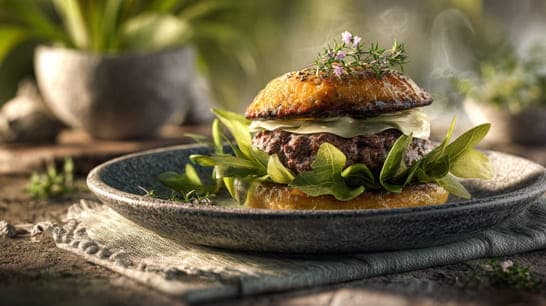 Kochbananen Burger