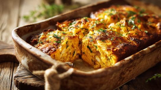 Kürbiskuchen mit Hähnchen