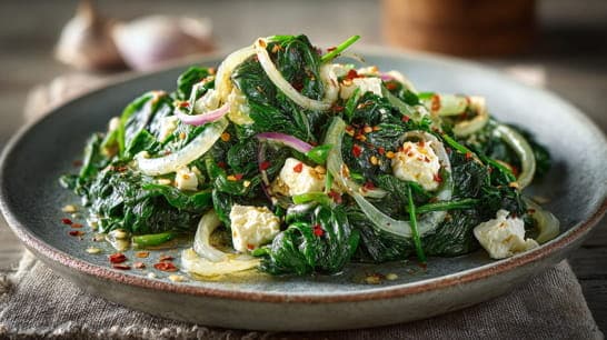 Spinat mit Feta
