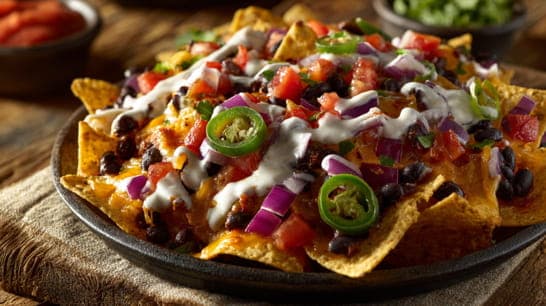 Nachos mit Käsedip