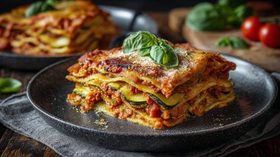 Zucchini-Linsen-Lasagne