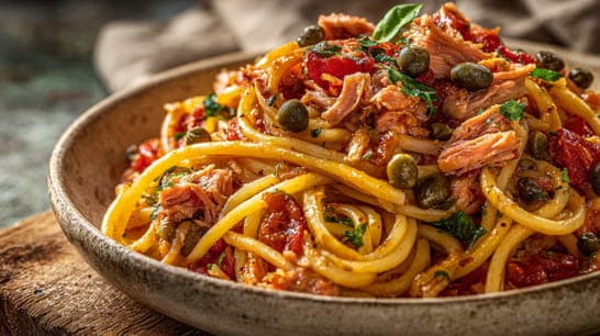 Nudeln mit Thunfischsauce