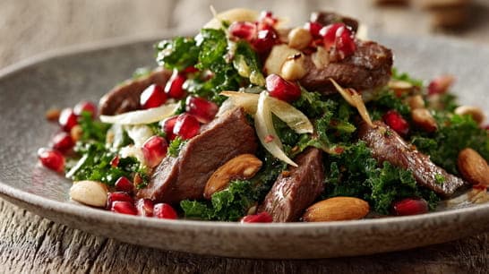 Grünkohlsalat mit Garnatapfel