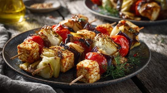 Grillspieß mit Tofu